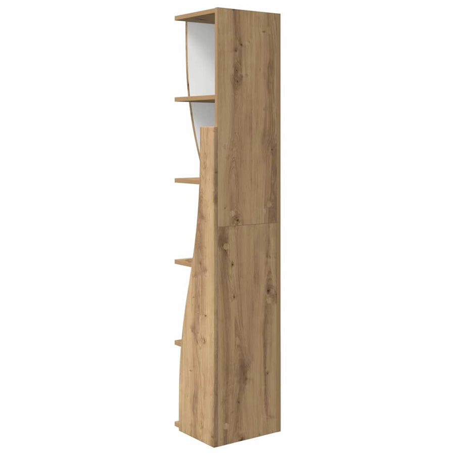 Hoekkast Wit 27,5x27x140cm Bewerkt hout