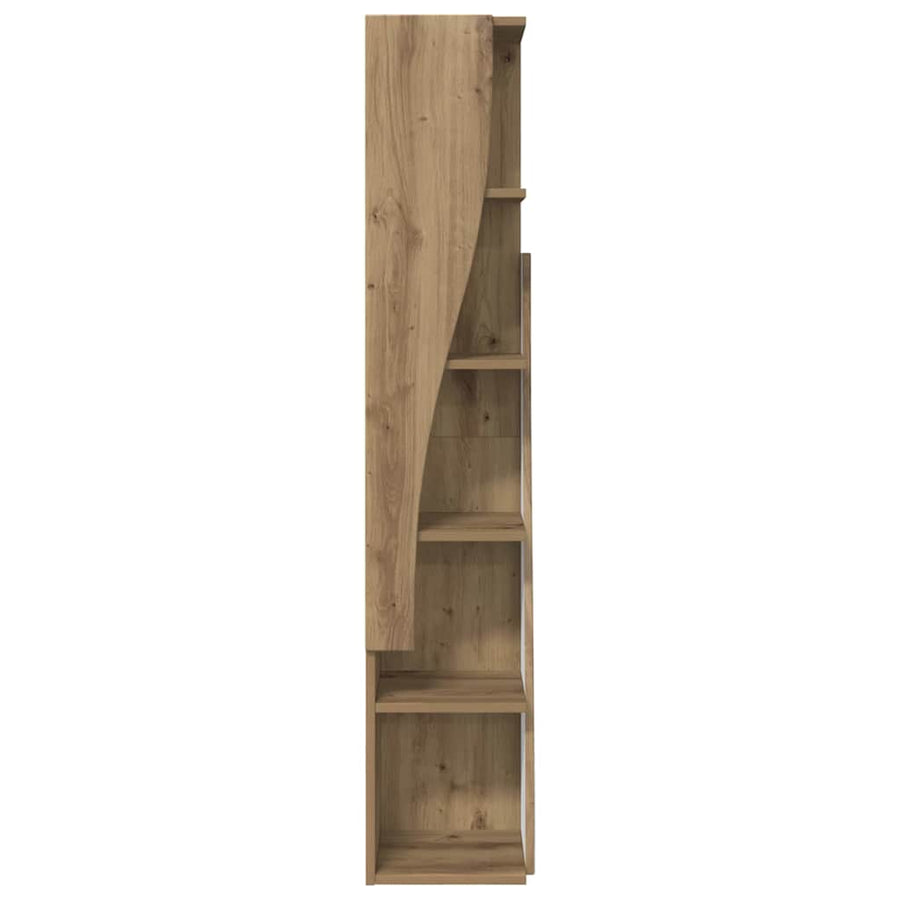 Hoekkast Wit 27,5x27x140cm Bewerkt hout