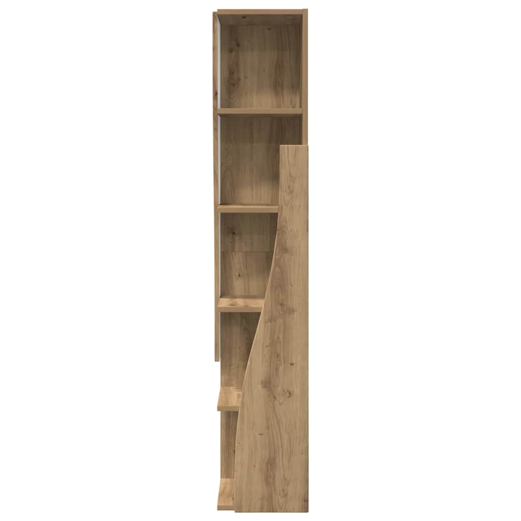 Hoekkast Wit 27,5x27x140cm Bewerkt hout