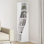 Hoekkast 32x32x140 cm wit bewerkt hout