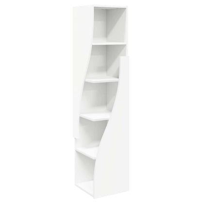 Hoekkast Wit 32x32x140cm Bewerkt hout