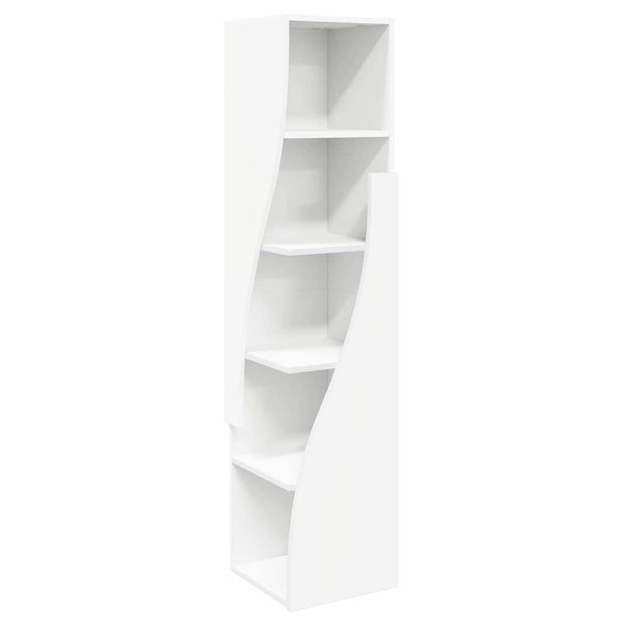 Hoekkast Wit 32x32x140cm Bewerkt hout