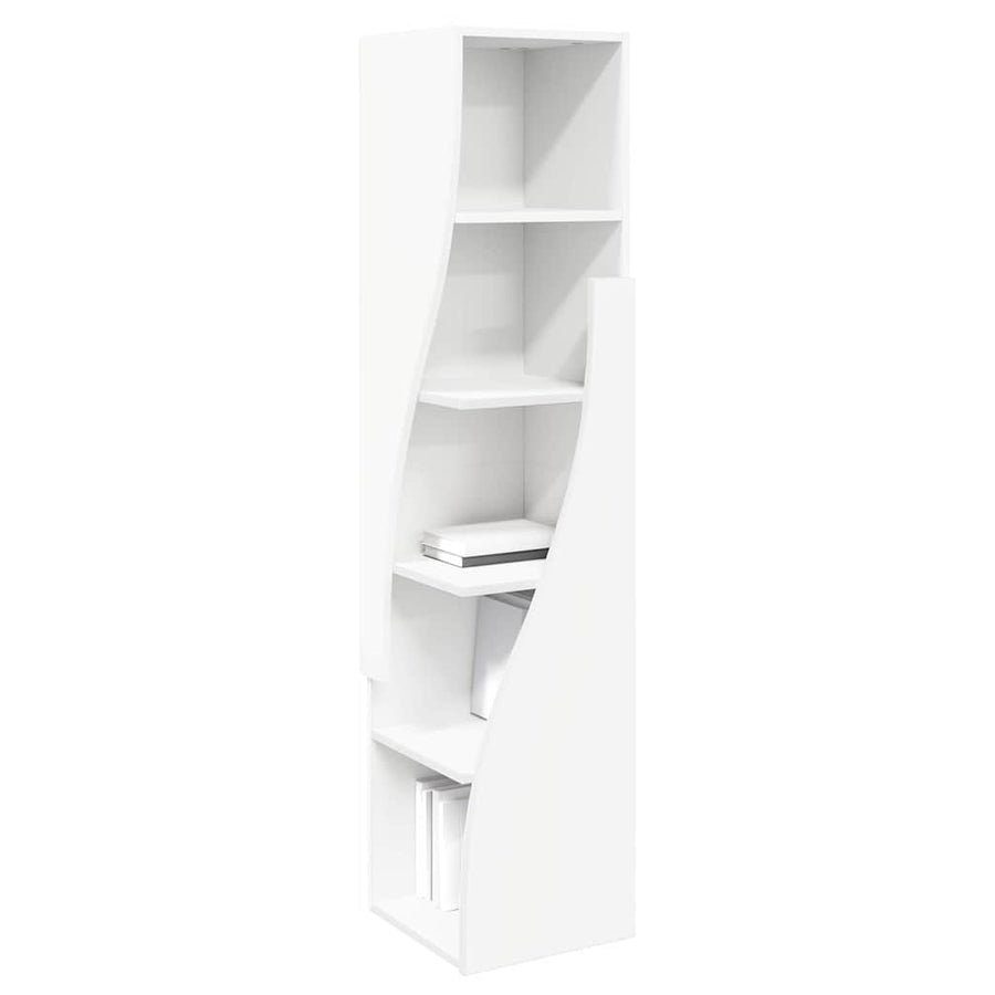 Hoekkast Wit 32x32x140cm Bewerkt hout