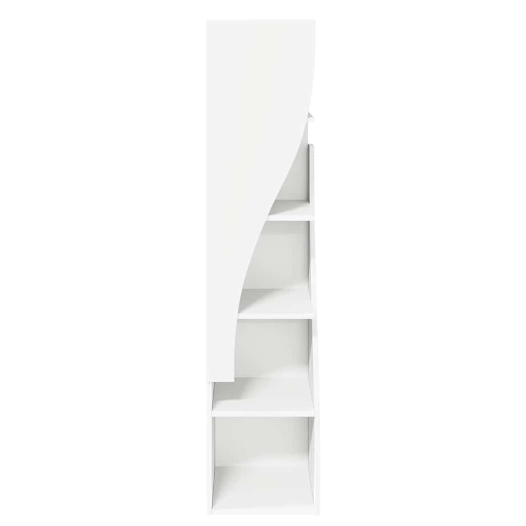 Hoekkast Wit 32x32x140cm Bewerkt hout