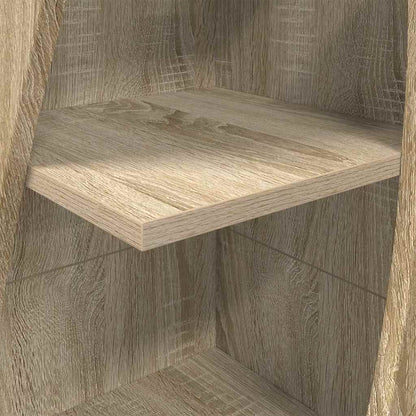 Hoekkast Wit 32x32x140cm Bewerkt hout