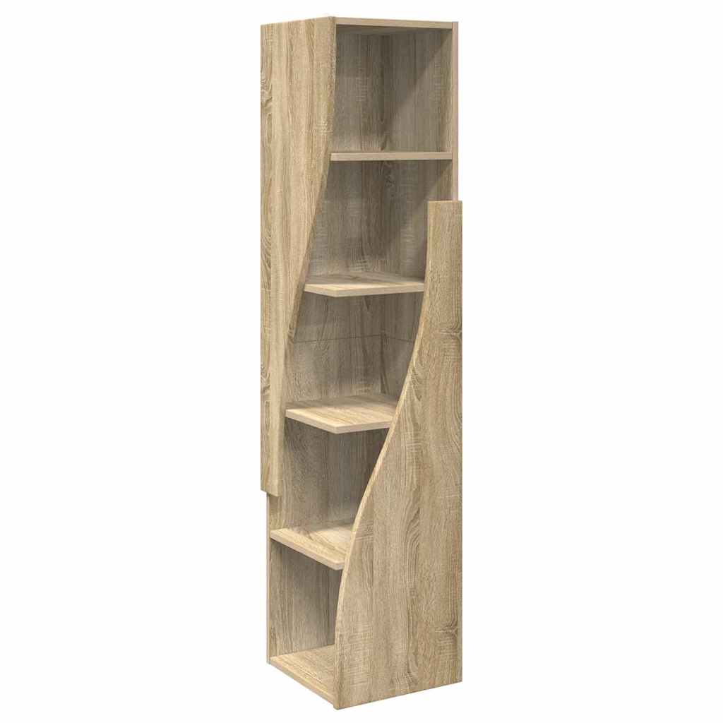 Hoekkast Wit 32x32x140cm Bewerkt hout
