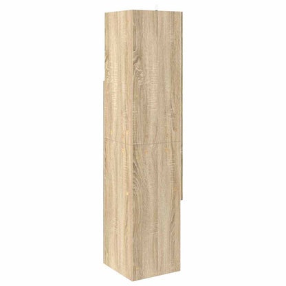 Hoekkast Wit 32x32x140cm Bewerkt hout