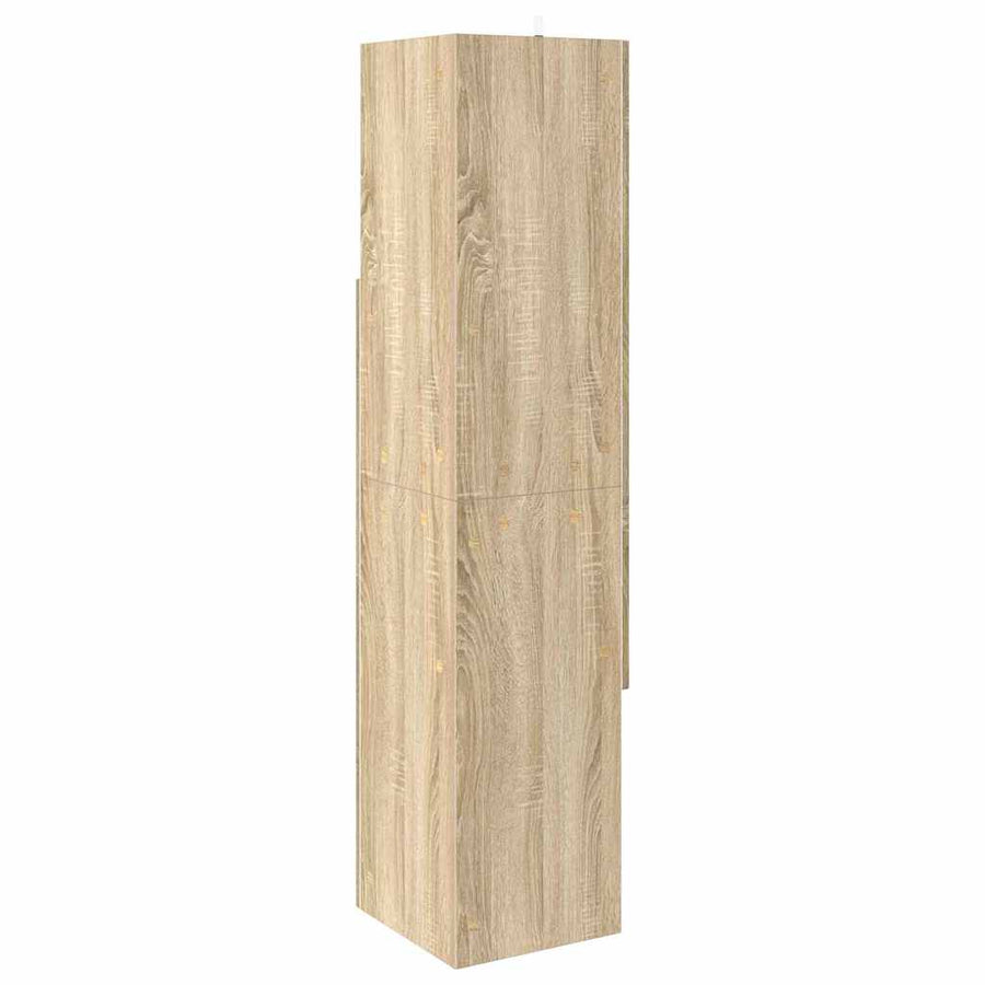 Hoekkast Wit 32x32x140cm Bewerkt hout