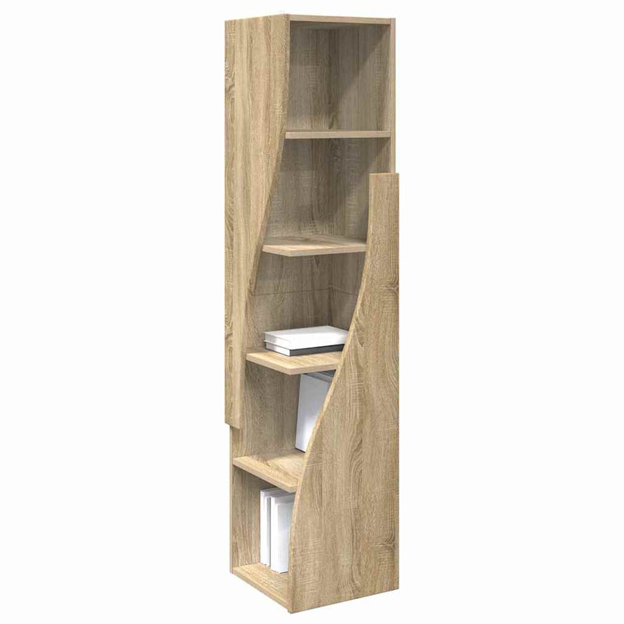 Hoekkast Wit 32x32x140cm Bewerkt hout