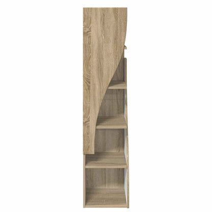 Hoekkast Wit 32x32x140cm Bewerkt hout