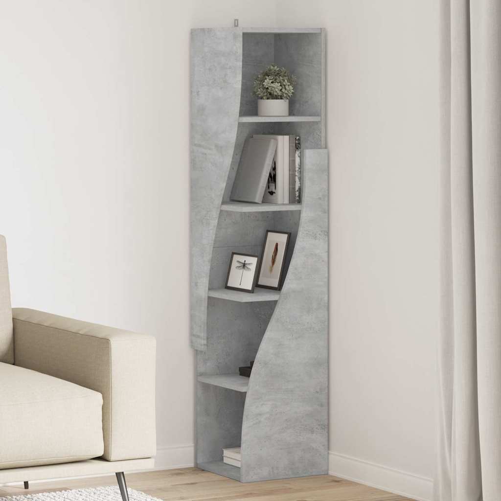 Hoekkast Wit 32x32x140cm Bewerkt hout
