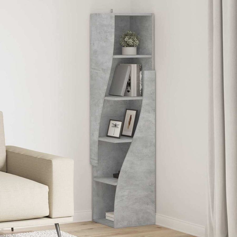 Hoekkast Wit 32x32x140cm Bewerkt hout