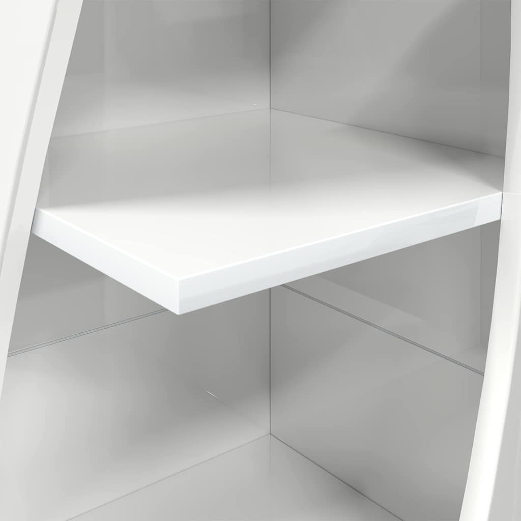 Hoekkast Wit 32x32x140cm Bewerkt hout