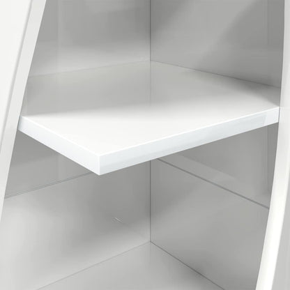 Hoekkast Wit 32x32x140cm Bewerkt hout