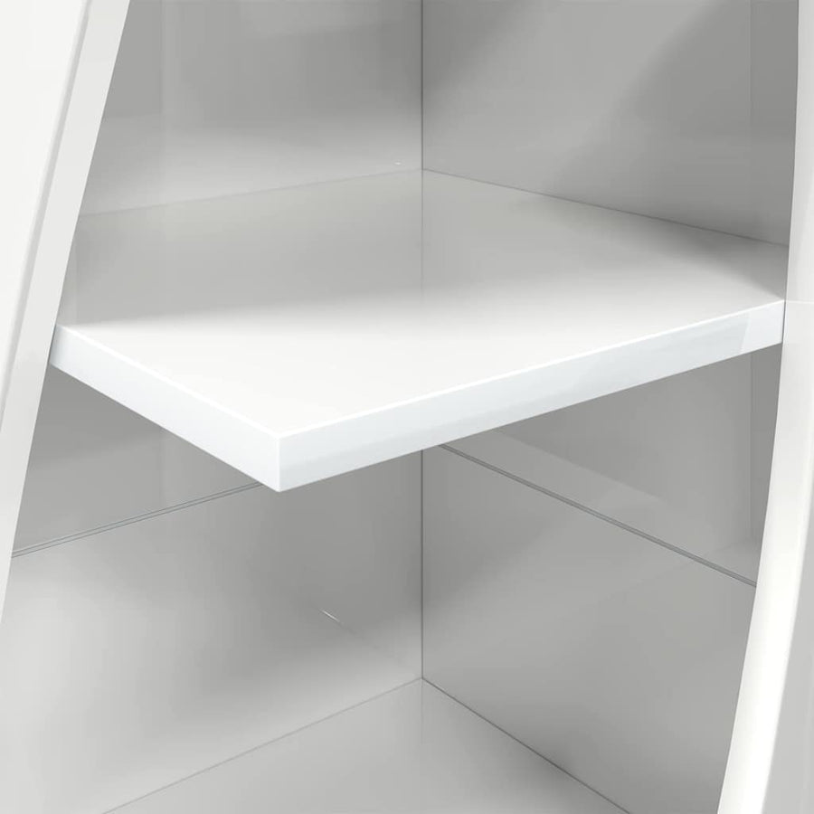 Hoekkast Wit 32x32x140cm Bewerkt hout