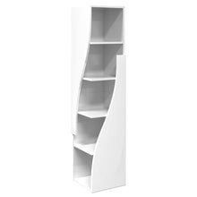 Hoekkast Wit 32x32x140cm Bewerkt hout