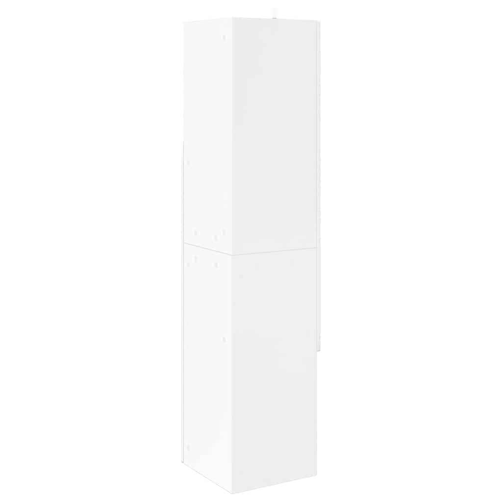 Hoekkast Wit 32x32x140cm Bewerkt hout