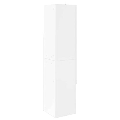 Hoekkast Wit 32x32x140cm Bewerkt hout