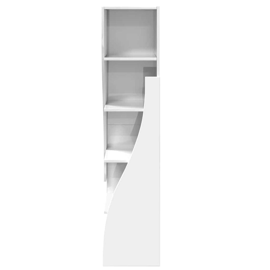 Hoekkast Wit 32x32x140cm Bewerkt hout