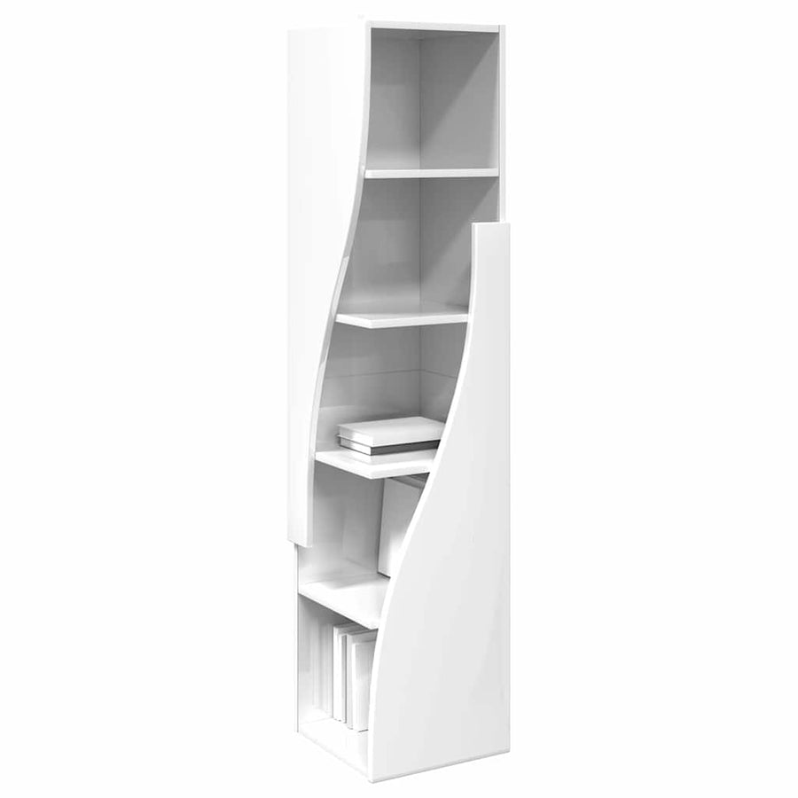 Hoekkast Wit 32x32x140cm Bewerkt hout