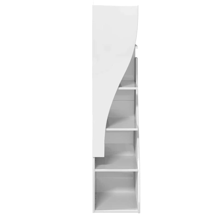 Hoekkast Wit 32x32x140cm Bewerkt hout