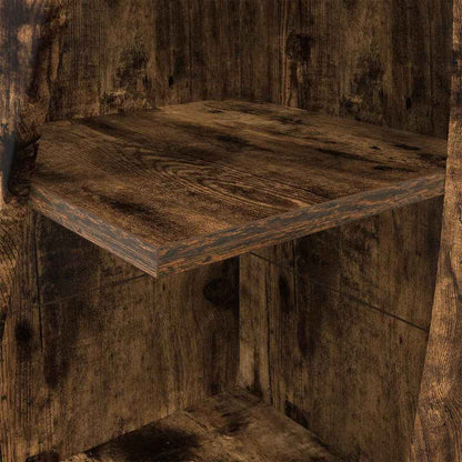 Hoekkast Gerookt eiken 32x32x140cm Bewerkt hout