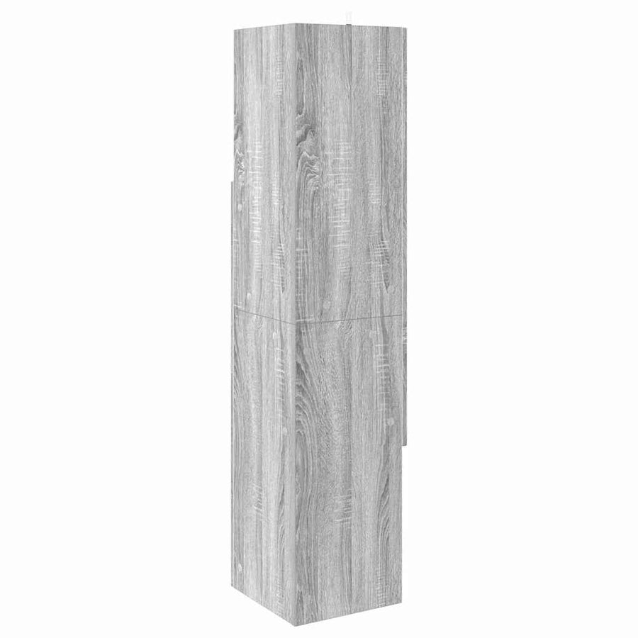 Hoekkast Wit 32x32x140cm Bewerkt hout