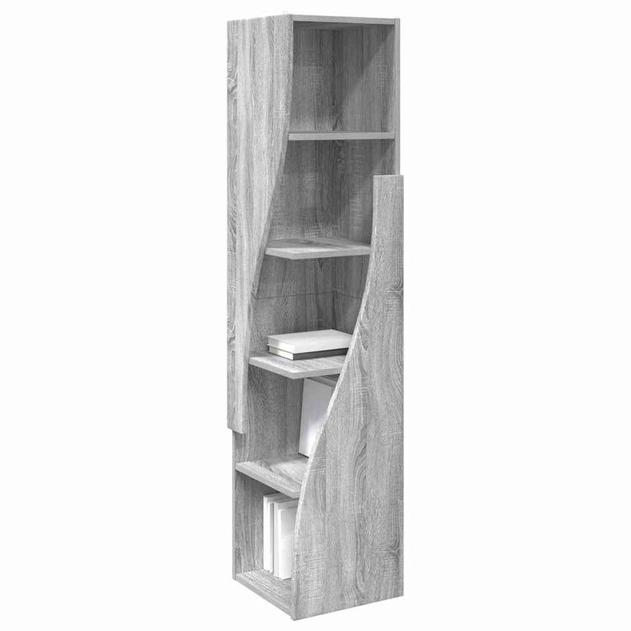 Hoekkast Wit 32x32x140cm Bewerkt hout