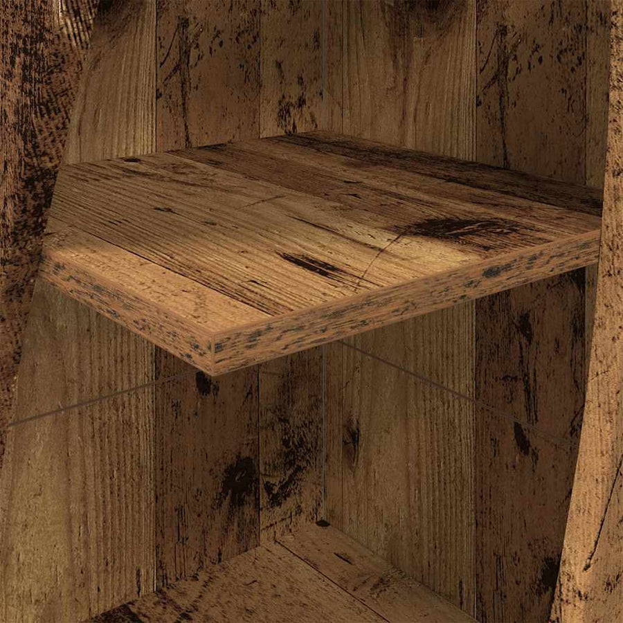 Hoekkast Wit 32x32x140cm Bewerkt hout