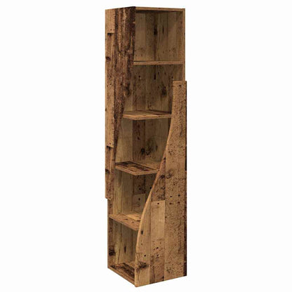 Hoekkast Wit 32x32x140cm Bewerkt hout