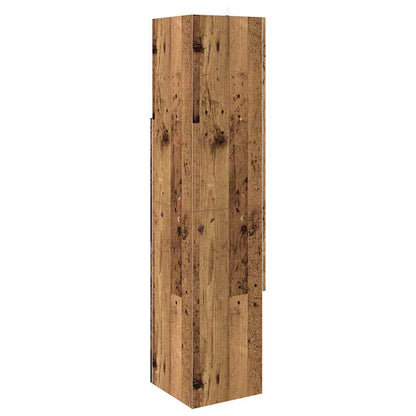 Hoekkast Wit 32x32x140cm Bewerkt hout