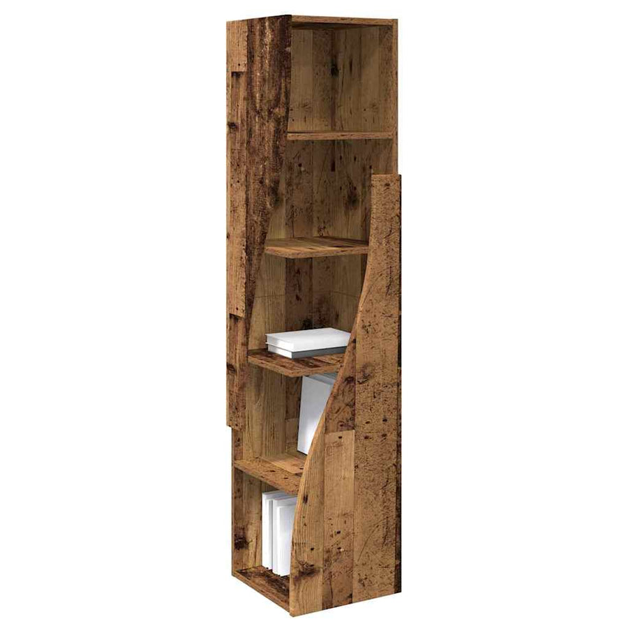 Hoekkast Wit 32x32x140cm Bewerkt hout
