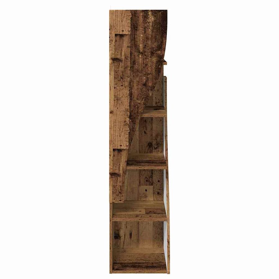 Hoekkast Wit 32x32x140cm Bewerkt hout