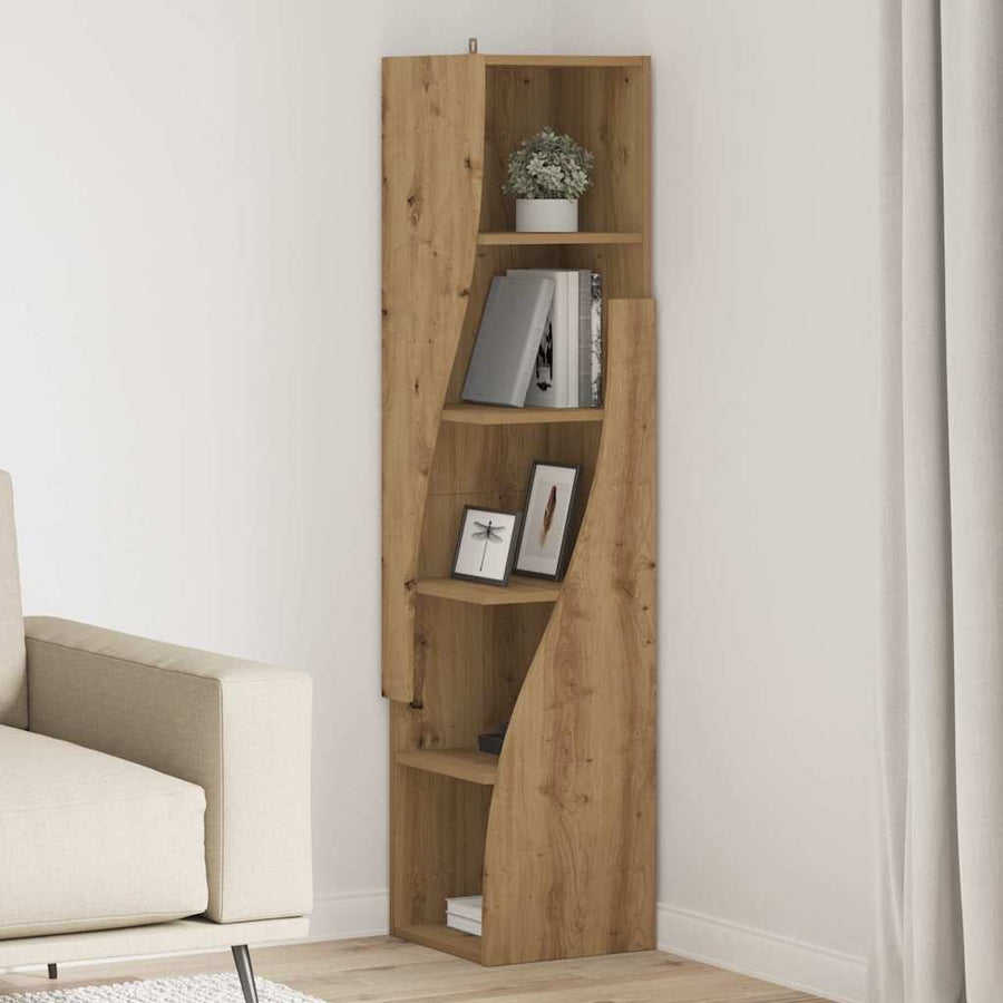 Hoekkast Artisan Eiken 32x32x140cm Bewerkt hout