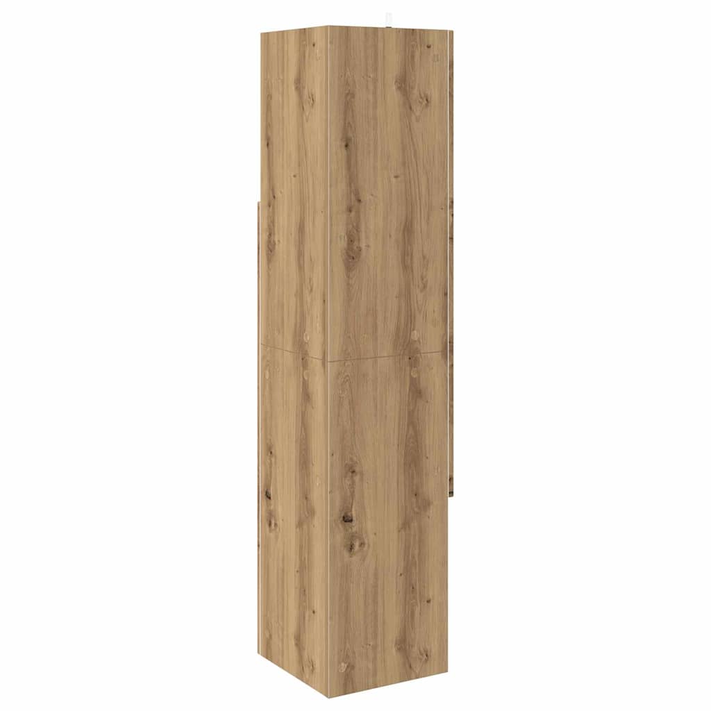 Hoekkast Artisan Eiken 32x32x140cm Bewerkt hout