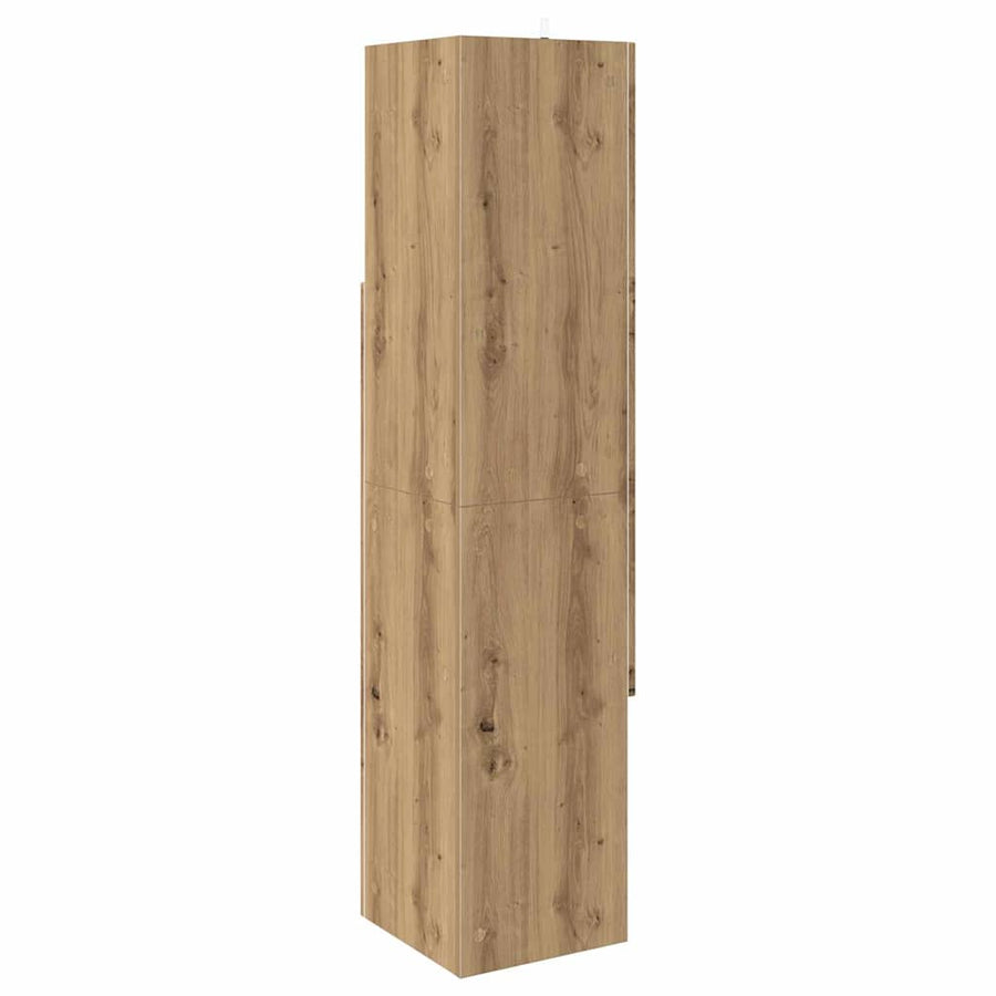 Hoekkast Artisan Eiken 32x32x140cm Bewerkt hout