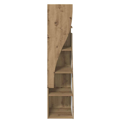 Hoekkast Artisan Eiken 32x32x140cm Bewerkt hout