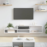 Tv-stand 150x25x28,5 cm bewerkt hout