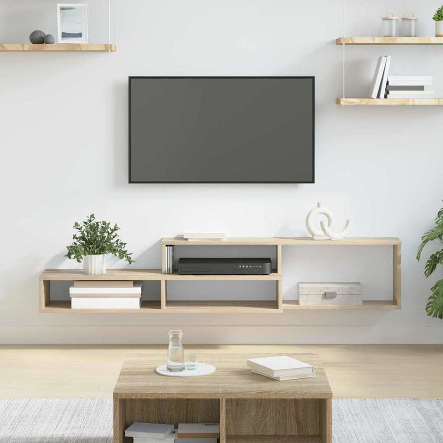 TV-stand 150x25x28,5cm Bewerkt hout