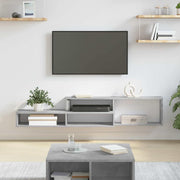 Tv-stand 150x25x28,5 cm bewerkt hout wandmontage