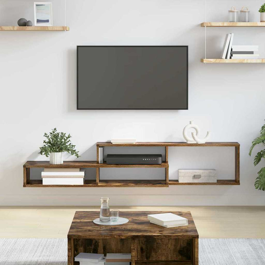 TV-stand 150x25x28,5cm Bewerkt hout
