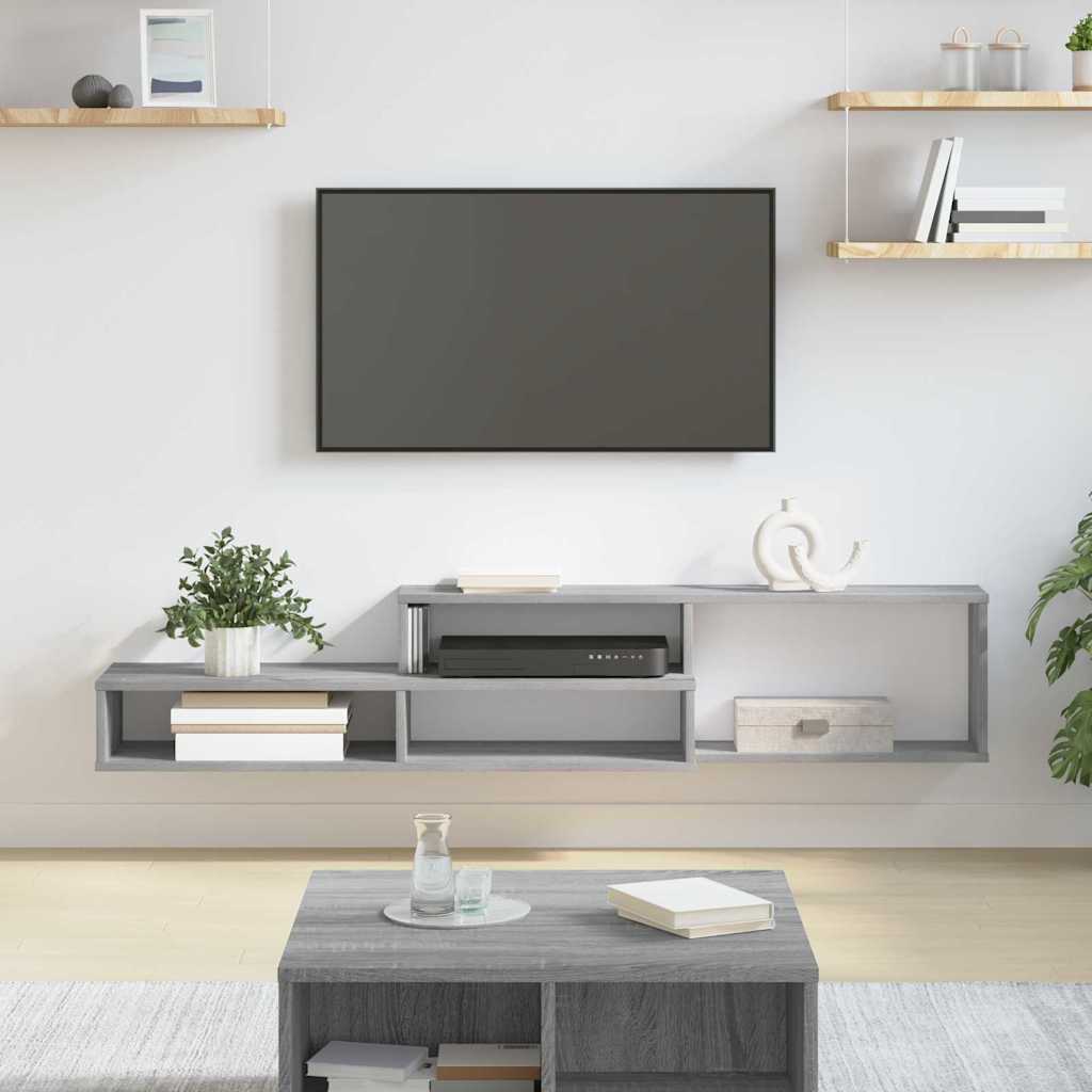 TV-stand 150x25x28,5cm Bewerkt hout