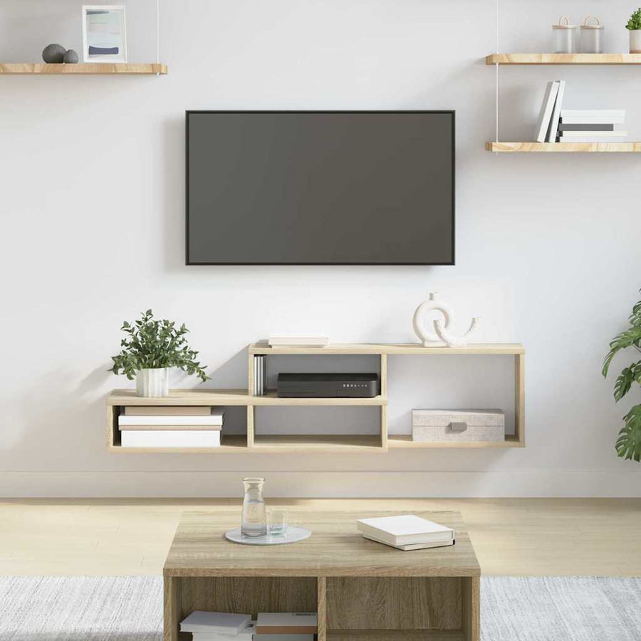 TV-stand 120x25x28,5cm Bewerkt hout
