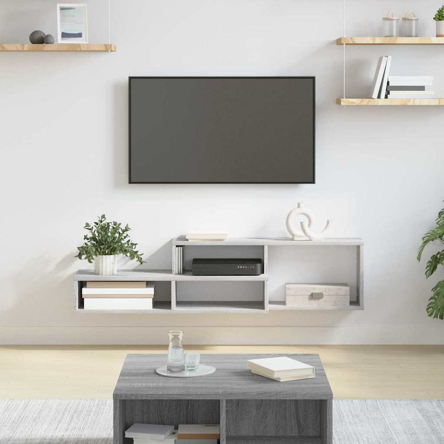 TV-stand 120x25x28,5cm Bewerkt hout