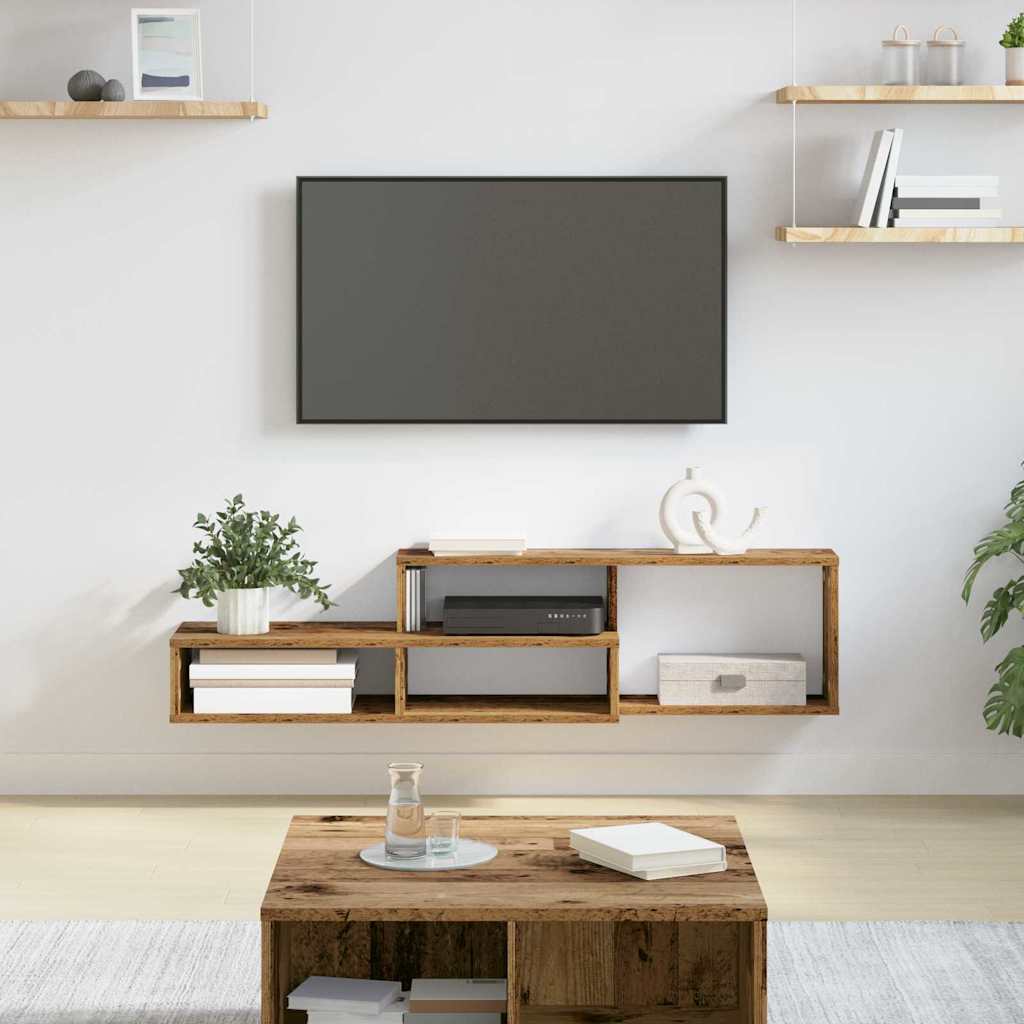 TV-stand 120x25x28,5cm Bewerkt hout