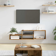 Tv-stand 120x25x28,5 cm bewerkt hout wandmontage