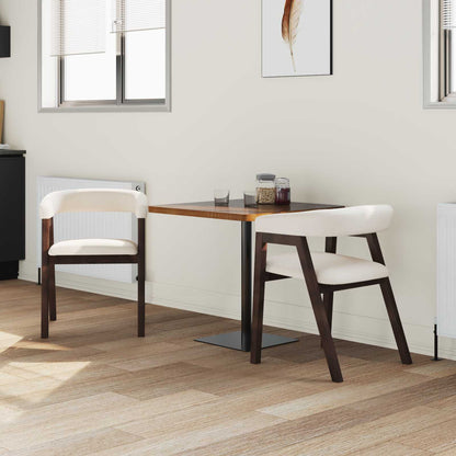 Eettafelstoelen 2 Pcs Bruin 54 X 57 X 73 Cm Lichtbruin en licht