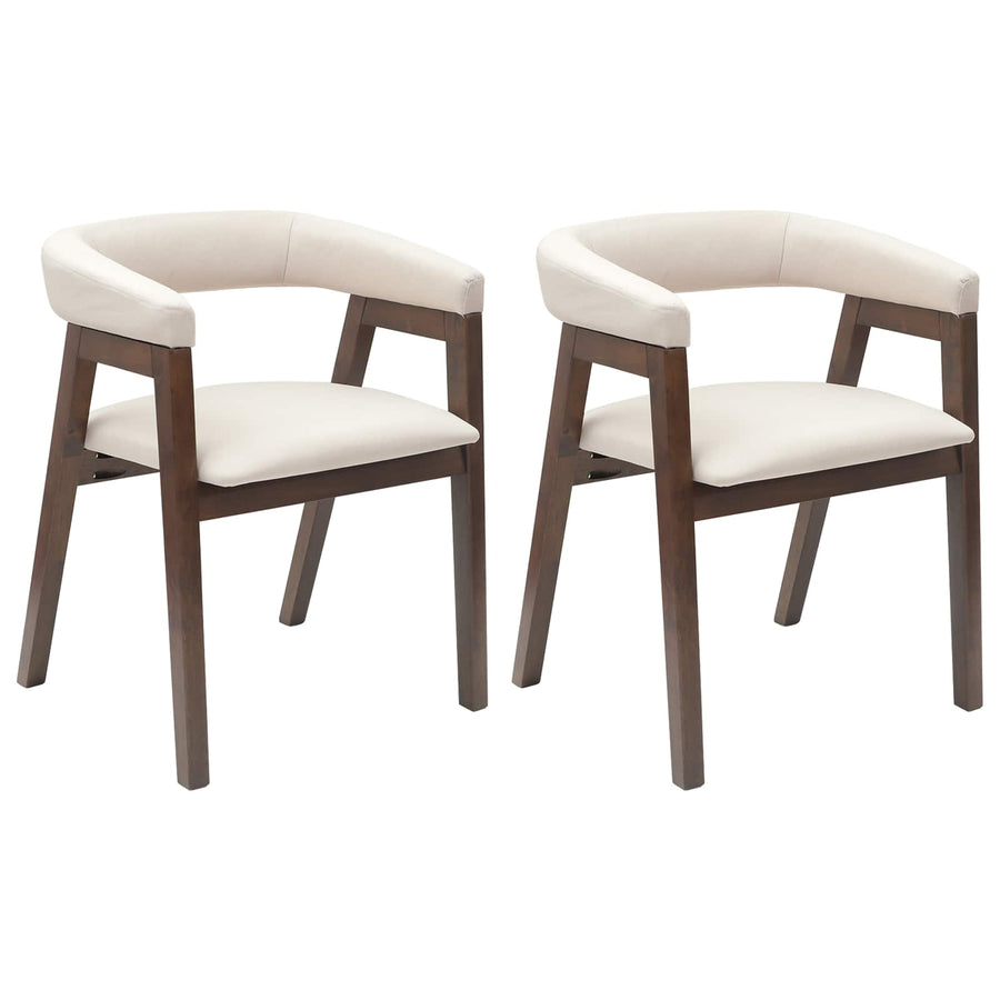 Eettafelstoelen 2 Pcs Bruin 54 X 57 X 73 Cm Lichtbruin en licht