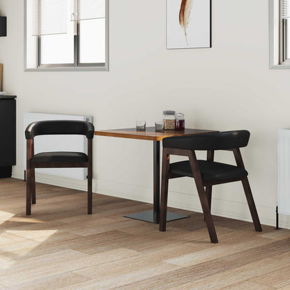 Eettafelstoelen 2 Pcs Licht Bruin 54 X 57 X 73 Cm Lichtbruin en zwart