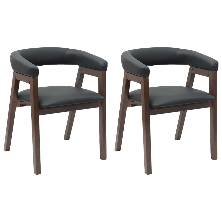 Eettafelstoelen 2 Pcs Licht Bruin 54 X 57 X 73 Cm Lichtbruin en zwart